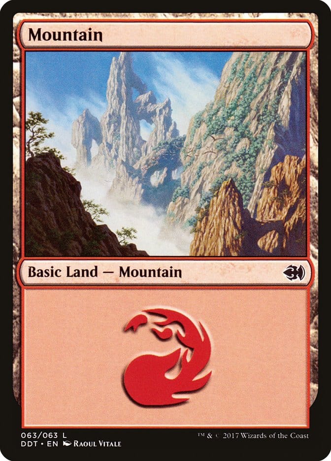 Mountain (63) [Duel Decks: Merfolk vs. Goblins] Magic: The Gathering