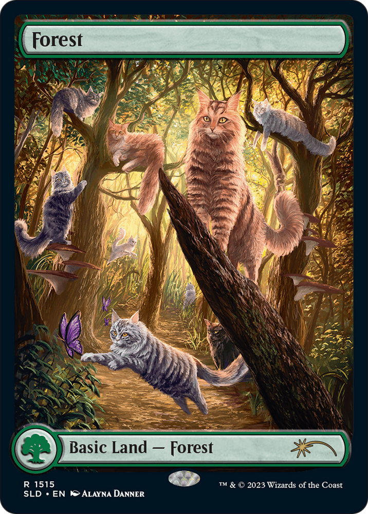 Forest (1515) [Secret Lair Commander Deck: Raining Cats and Dogs] Magic: The Gathering