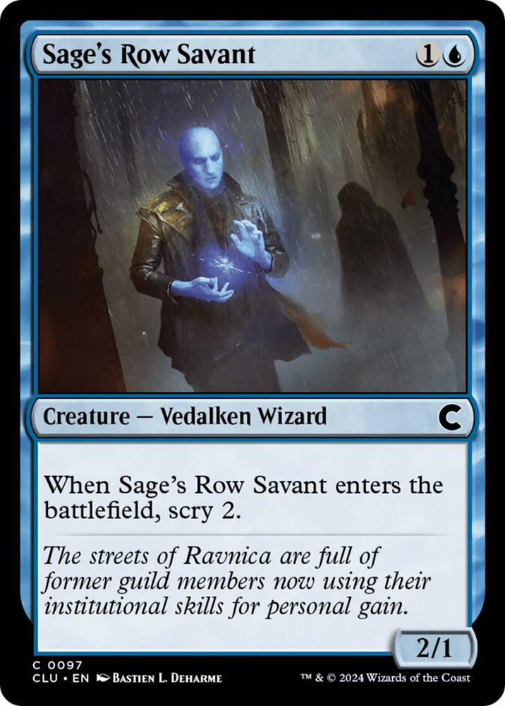 Sage's Row Savant [Ravnica: Clue Edition] Magic: The Gathering