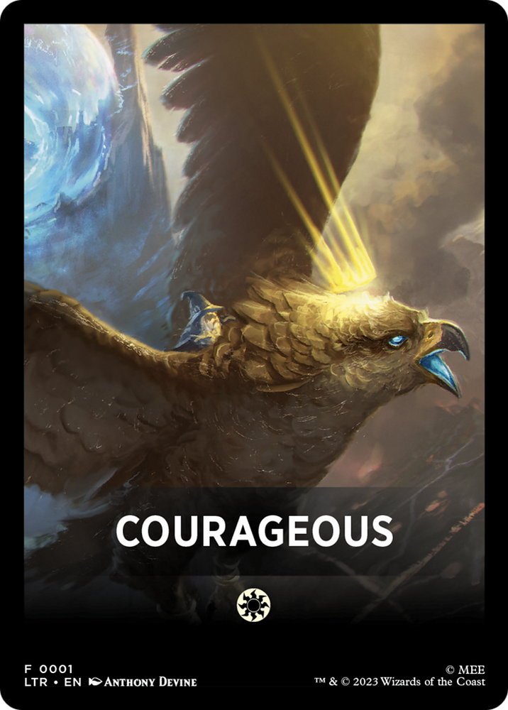 Courageous Theme Card [The Lord of the Rings: Tales of Middle-Earth Tokens] Magic: The Gathering