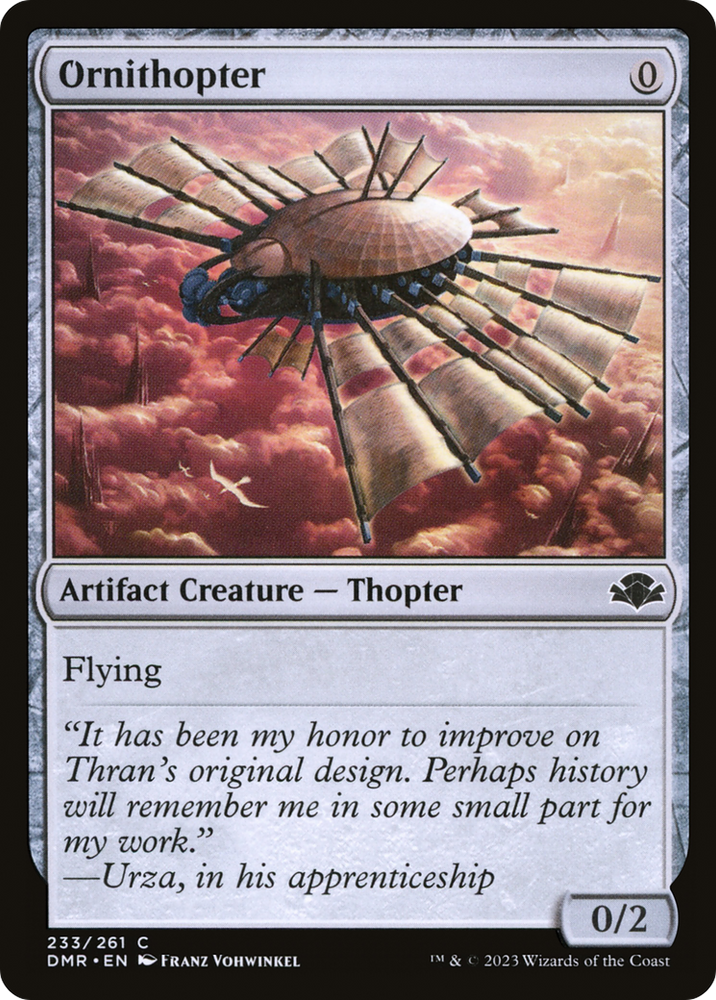 Ornithopter [Dominaria Remastered] Magic: The Gathering