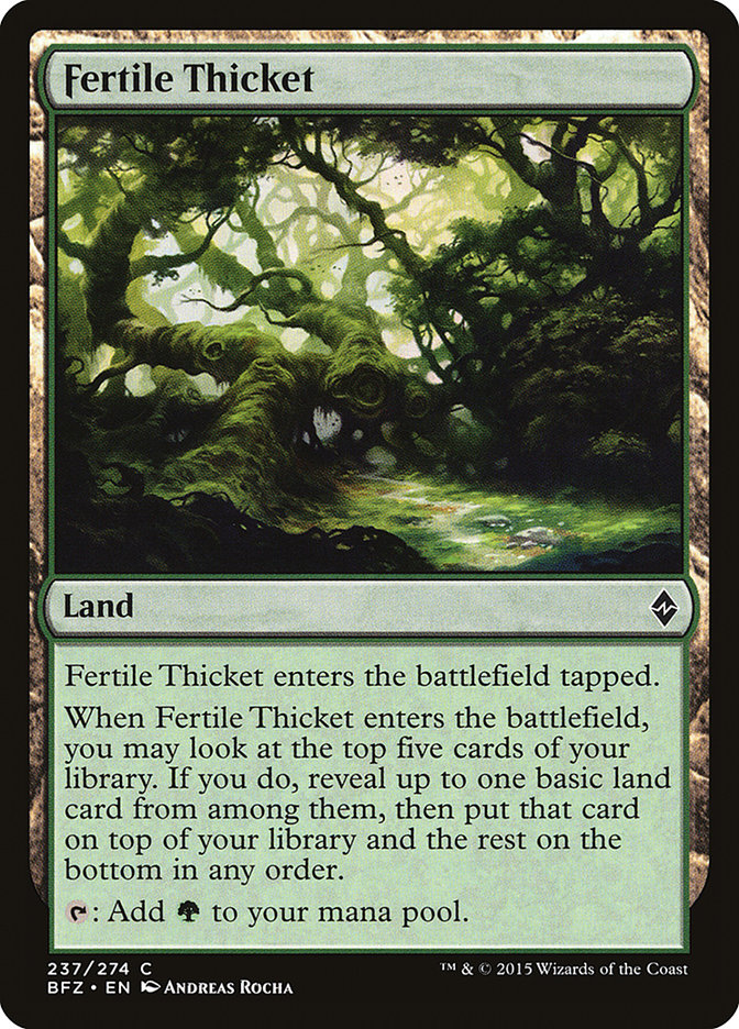 Fertile Thicket [Battle for Zendikar] Magic: The Gathering