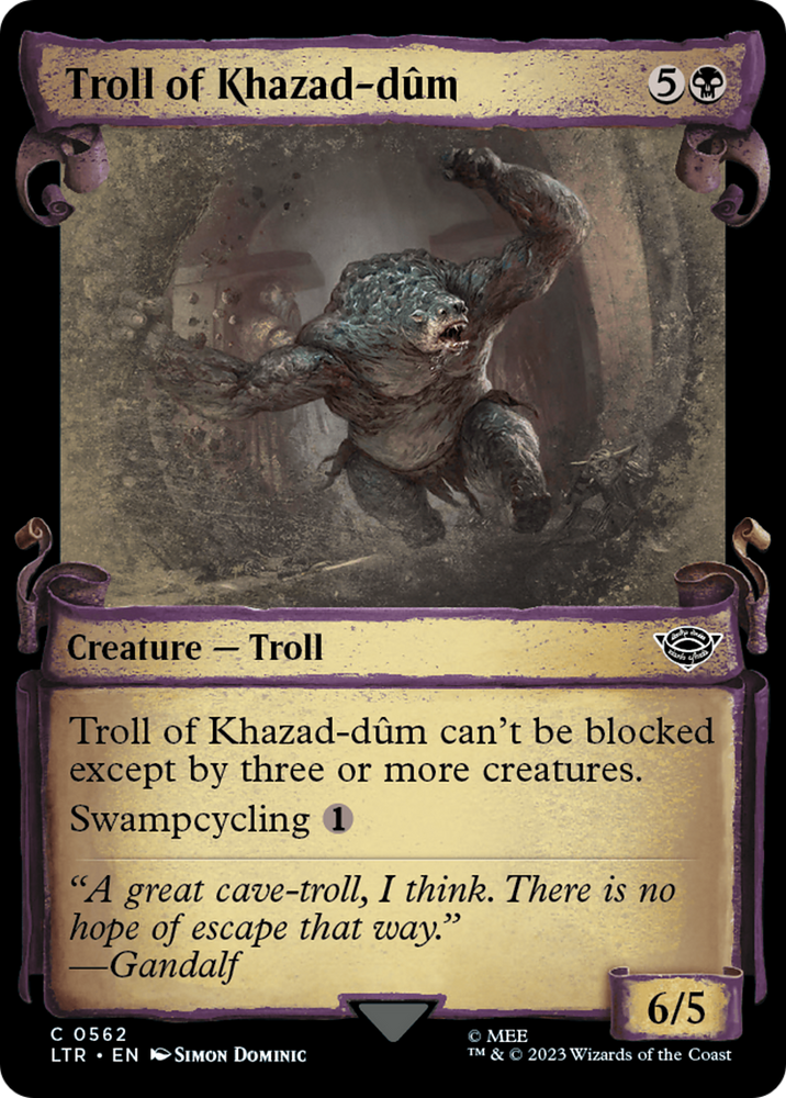 Troll of Khazad-dum [The Lord of the Rings: Tales of Middle-Earth Showcase Scrolls] Magic: The Gathering
