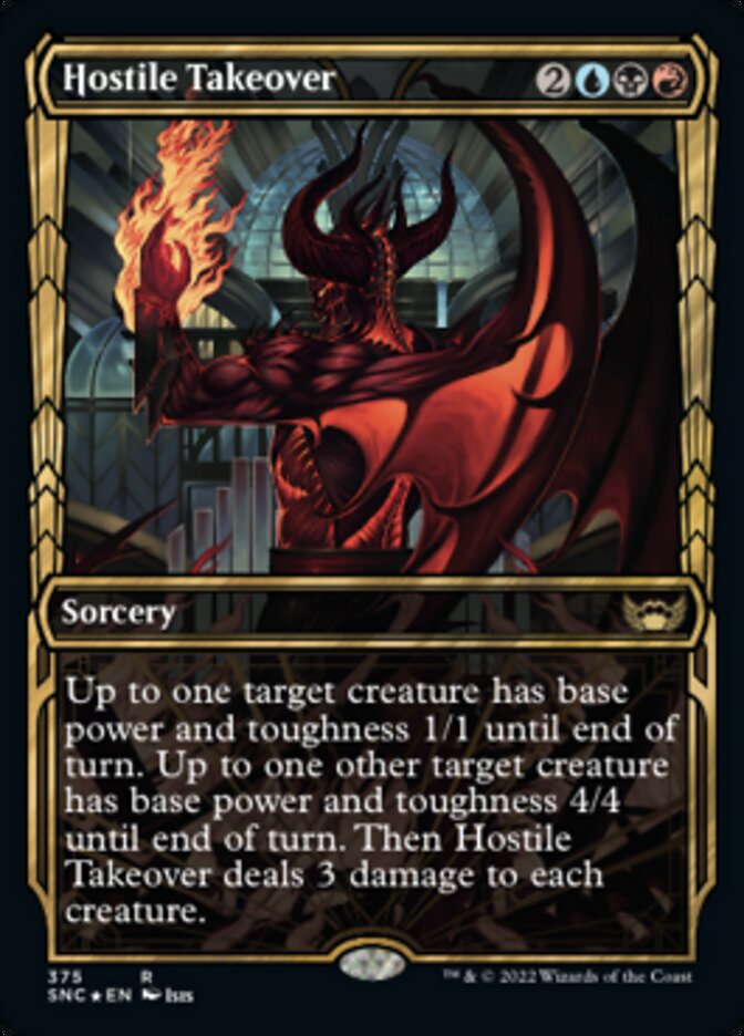 Hostile Takeover (Showcase Golden Age Gilded Foil) [Streets of New Capenna] Magic: The Gathering