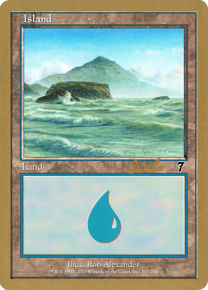 Island (cr333) (Carlos Romao) [World Championship Decks 2002] Magic: The Gathering