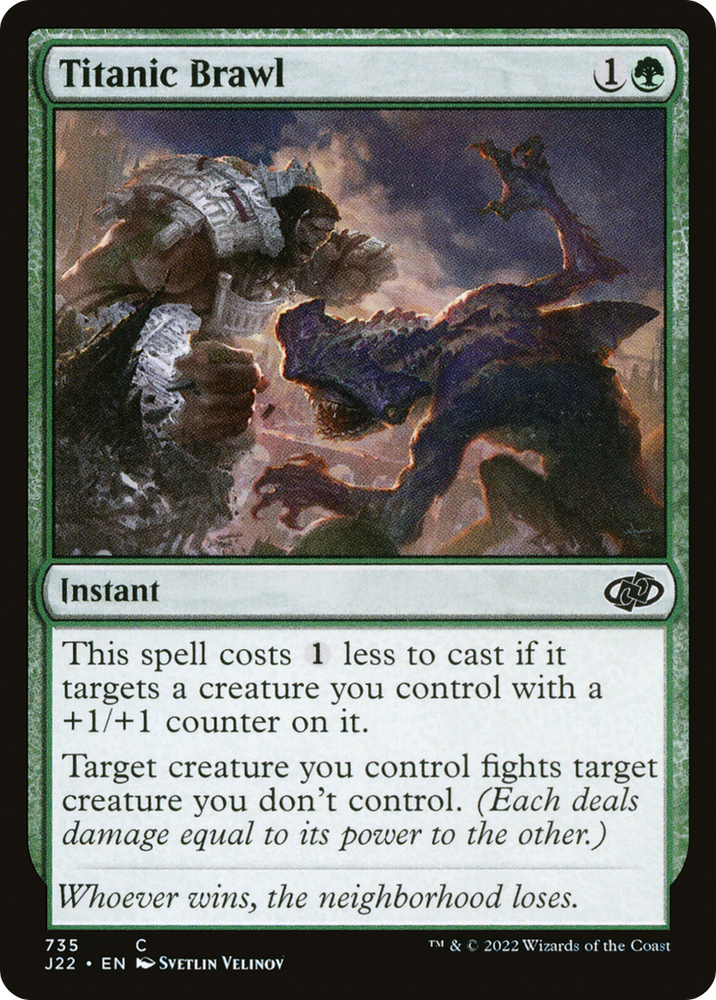 Titanic Brawl [Jumpstart 2022] Magic: The Gathering