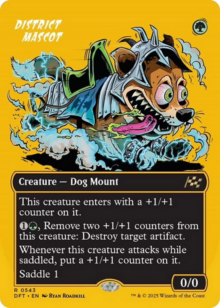 District Mascot (Borderless) (First-Place Foil) [Aetherdrift] Magic: The Gathering