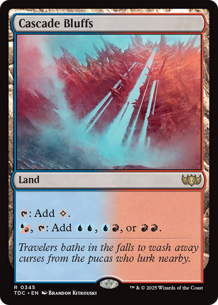 Cascade Bluffs [Tarkir: Dragonstorm Commander] Magic: The Gathering