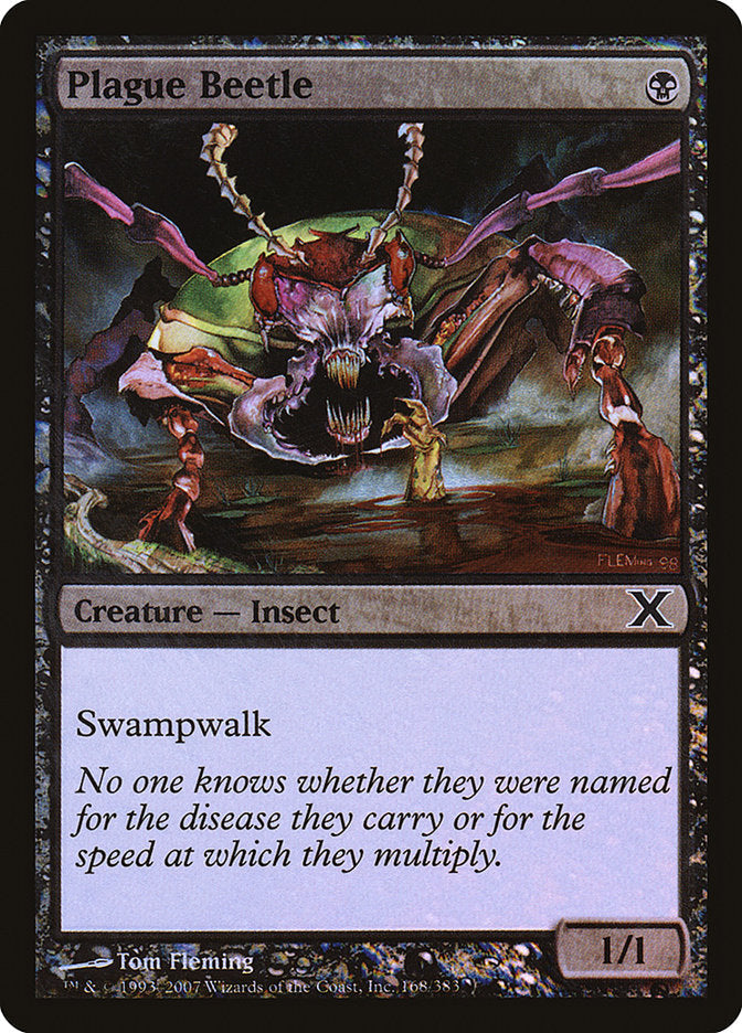 Plague Beetle (Premium Foil) [Tenth Edition] Magic: The Gathering