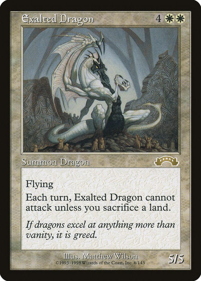 Exalted Dragon [Exodus] Magic: The Gathering