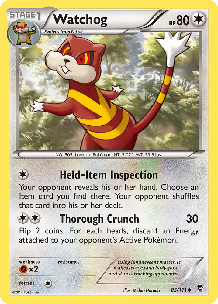 Watchog (85/111) [XY: Furious Fists] Pokémon