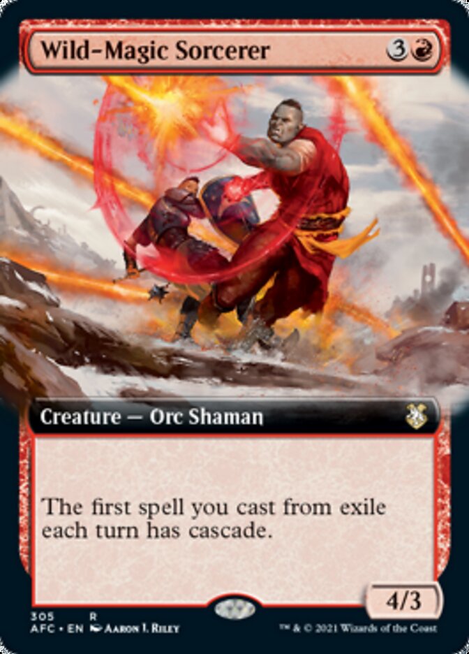 Wild-Magic Sorcerer (Extended Art) [Dungeons & Dragons: Adventures in the Forgotten Realms Commander] Magic: The Gathering