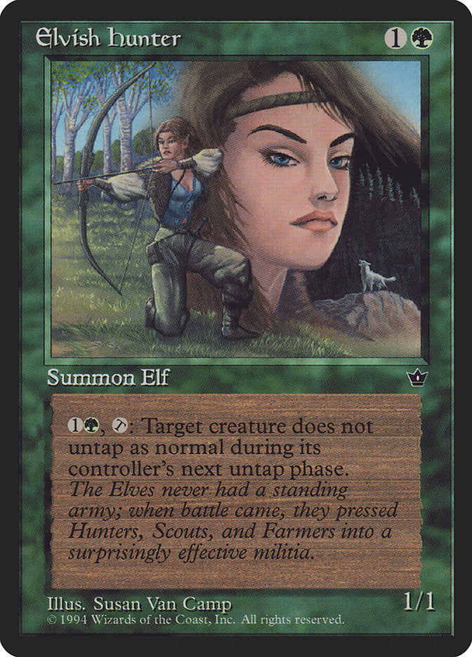 Elvish Hunter (Susan Van Camp) [Fallen Empires] Magic: The Gathering