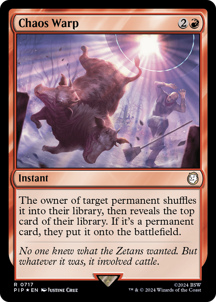 Chaos Warp (Surge Foil) [Fallout] Magic: The Gathering