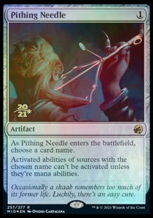 Pithing Needle [Innistrad: Midnight Hunt Prerelease Promos] Magic: The Gathering