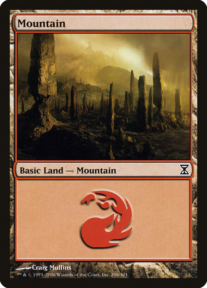 Mountain (296) [Time Spiral] Magic: The Gathering