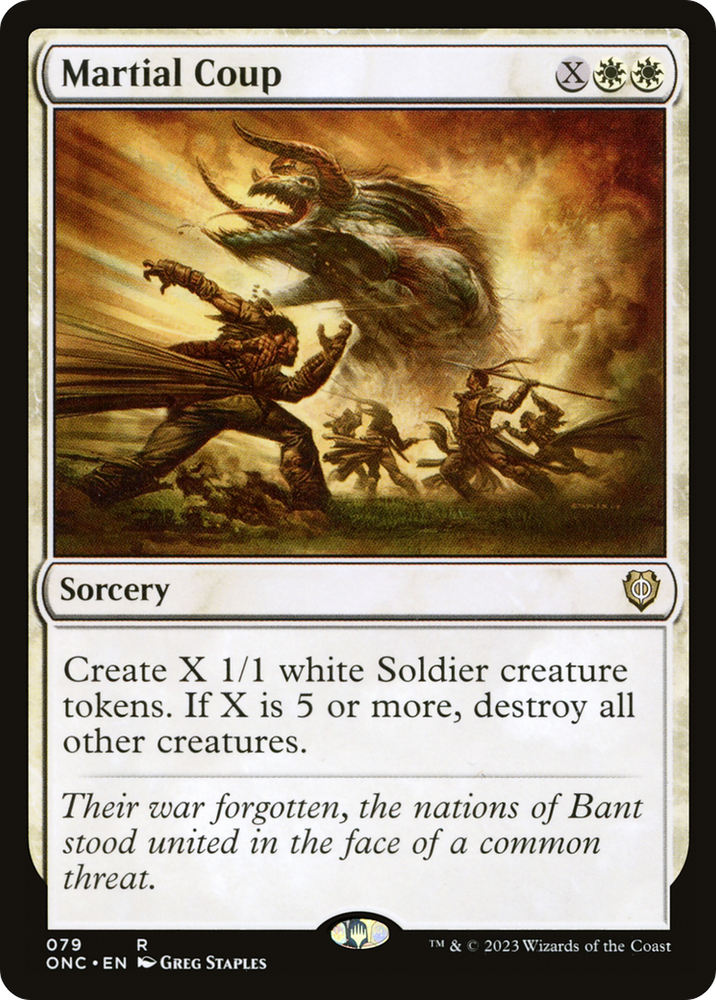 Martial Coup [Phyrexia: All Will Be One Commander] Magic: The Gathering