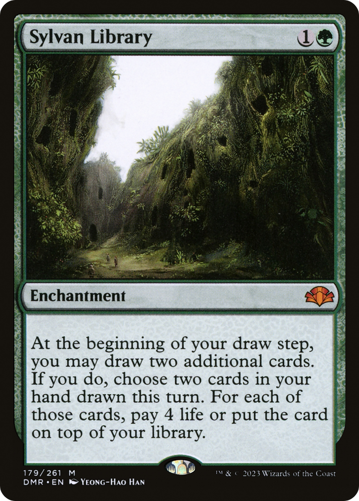 Sylvan Library [Dominaria Remastered] Magic: The Gathering
