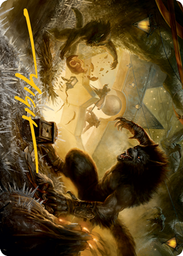 Storm the Festival Art Card (Gold-Stamped Signature) [Innistrad: Midnight Hunt Art Series] Magic: The Gathering