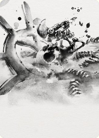 Myr Convert Art Card [Phyrexia: All Will Be One Art Series] Magic: The Gathering