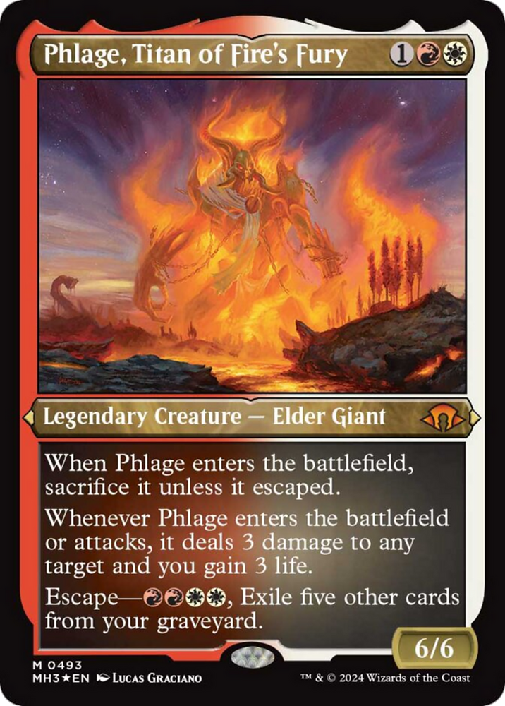 Phlage, Titan of Fire's Fury (Foil Etched) [Modern Horizons 3] Magic: The Gathering
