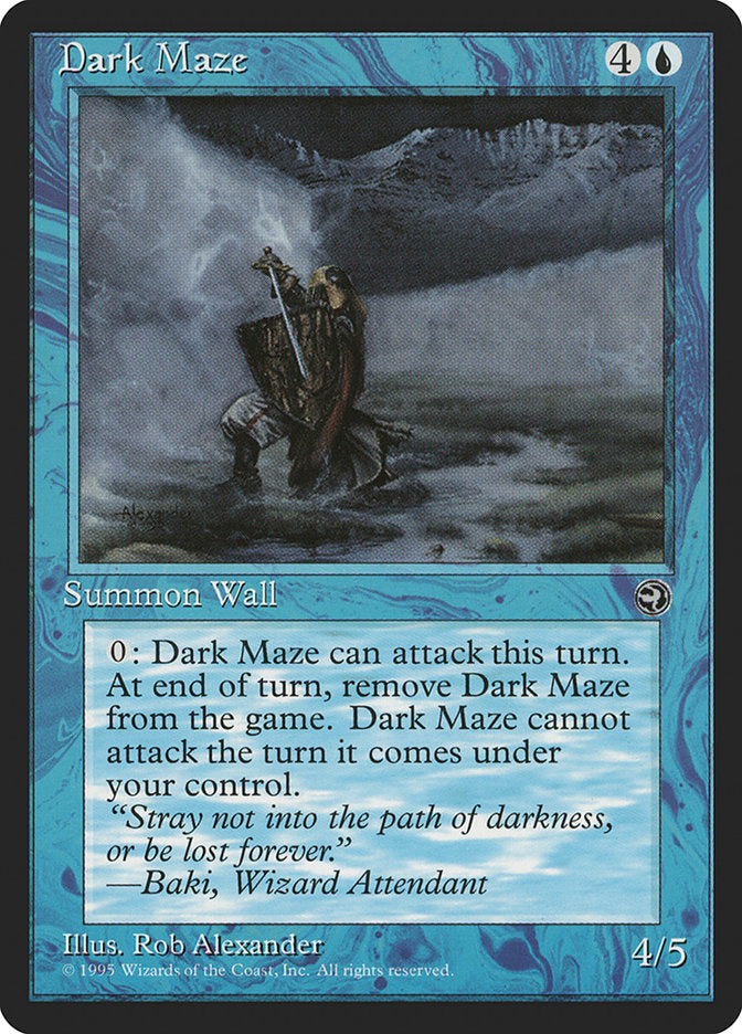 Dark Maze (Baki Flavor Text) [Homelands] Magic: The Gathering