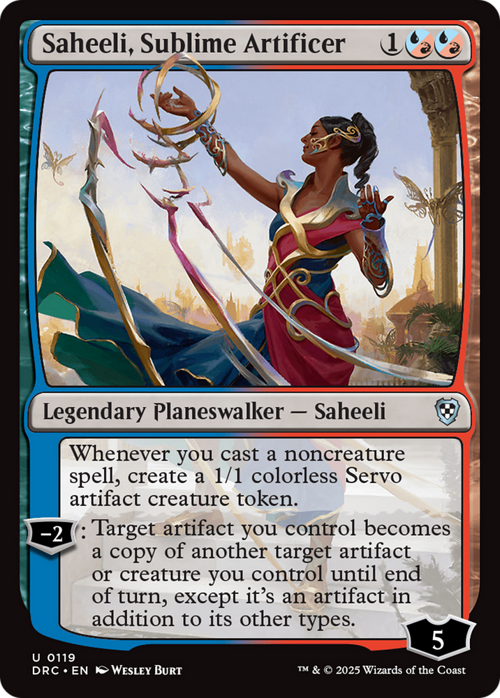 Saheeli, Sublime Artificer [Aetherdrift Commander] Magic: The Gathering