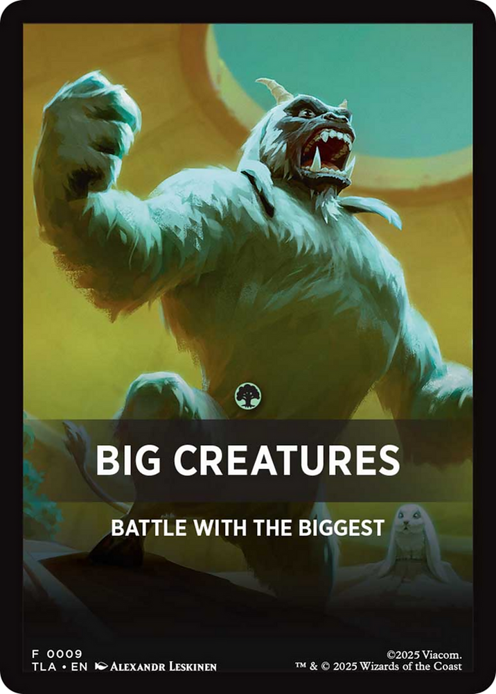 Big Creatures Theme Card [Avatar: The Last Airbender Tokens] Magic: The Gathering