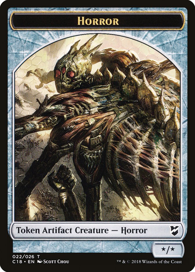 Horror Token [Commander 2018 Tokens] Magic: The Gathering