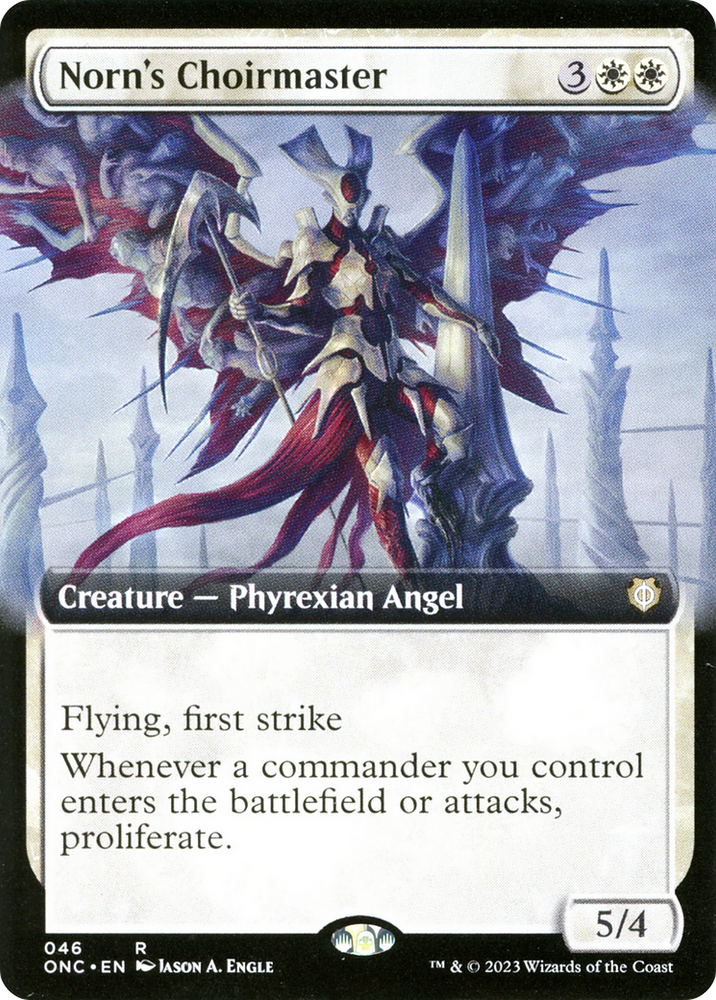 Norn's Choirmaster (Extended Art) [Phyrexia: All Will Be One Commander] Magic: The Gathering