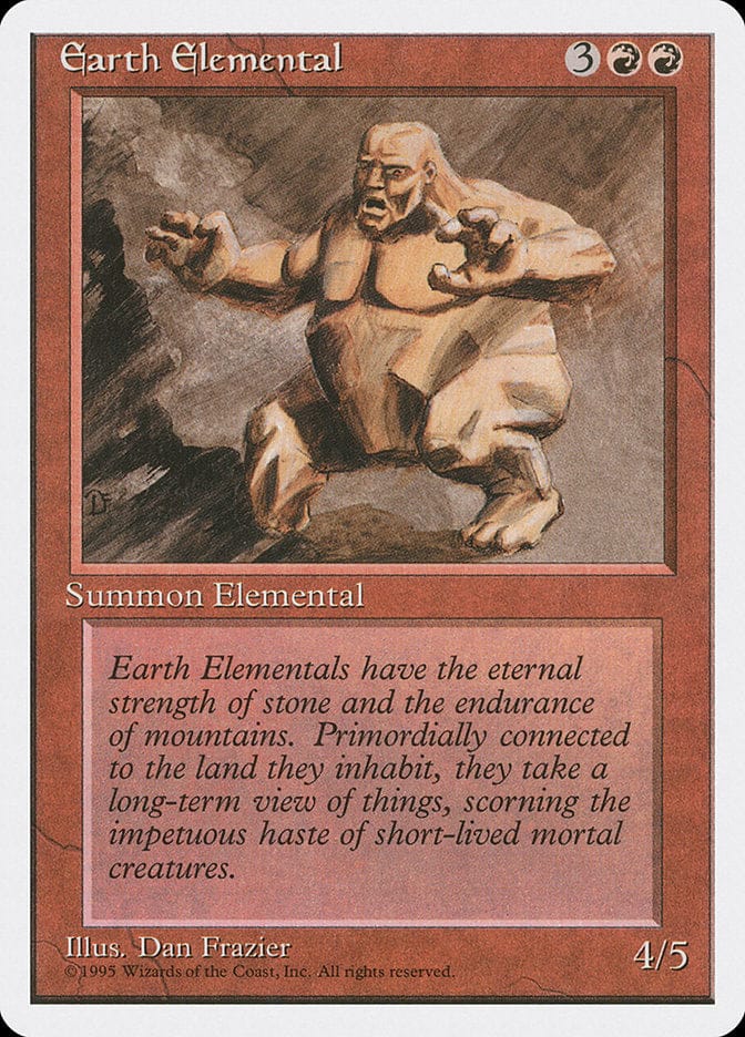 Earth Elemental [Fourth Edition] Magic: The Gathering