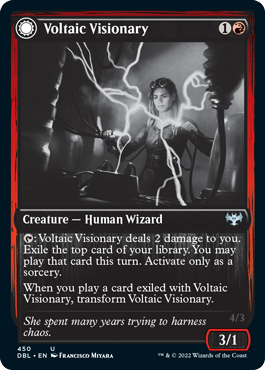 Voltaic Visionary // Volt-Charged Berserker [Innistrad: Double Feature] Magic: The Gathering