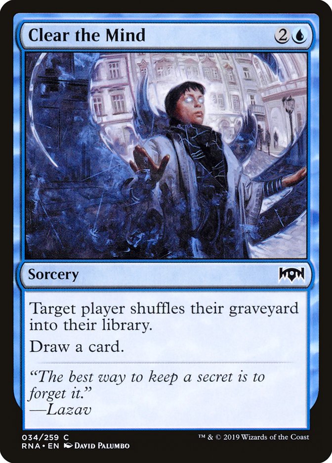 Clear the Mind [Ravnica Allegiance] Magic: The Gathering