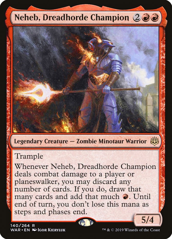 Neheb, Dreadhorde Champion [War of the Spark] Magic: The Gathering