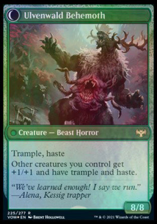 Ulvenwald Oddity // Ulvenwald Behemoth [Innistrad: Crimson Vow Prerelease Promos] Magic: The Gathering