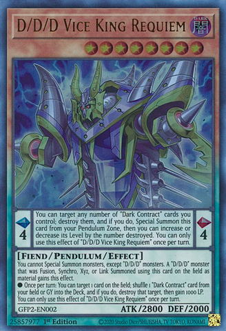 D/D/D Vice King Requiem [GFP2-EN002] Ultra Rare - Yugioh Cards For Your TCG Needs!