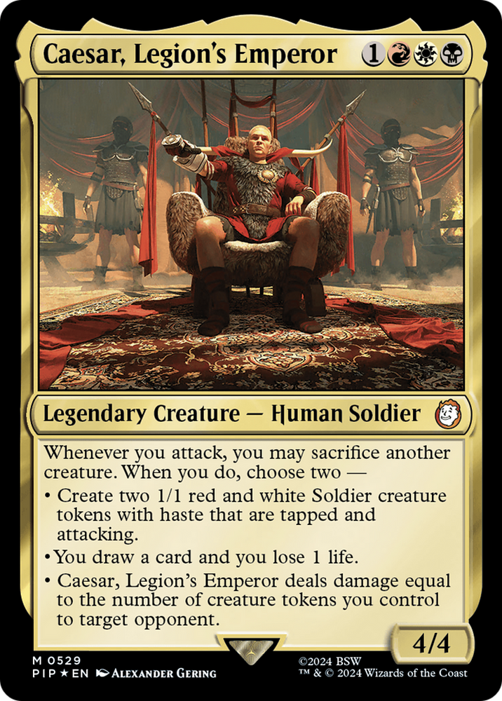 Caesar, Legion's Emperor (Surge Foil) [Fallout] Magic: The Gathering