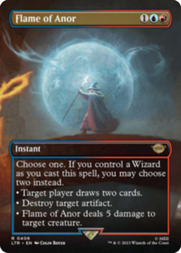 Flame of Anor (Borderless Alternate Art) [The Lord of the Rings: Tales of Middle-Earth] Magic: The Gathering