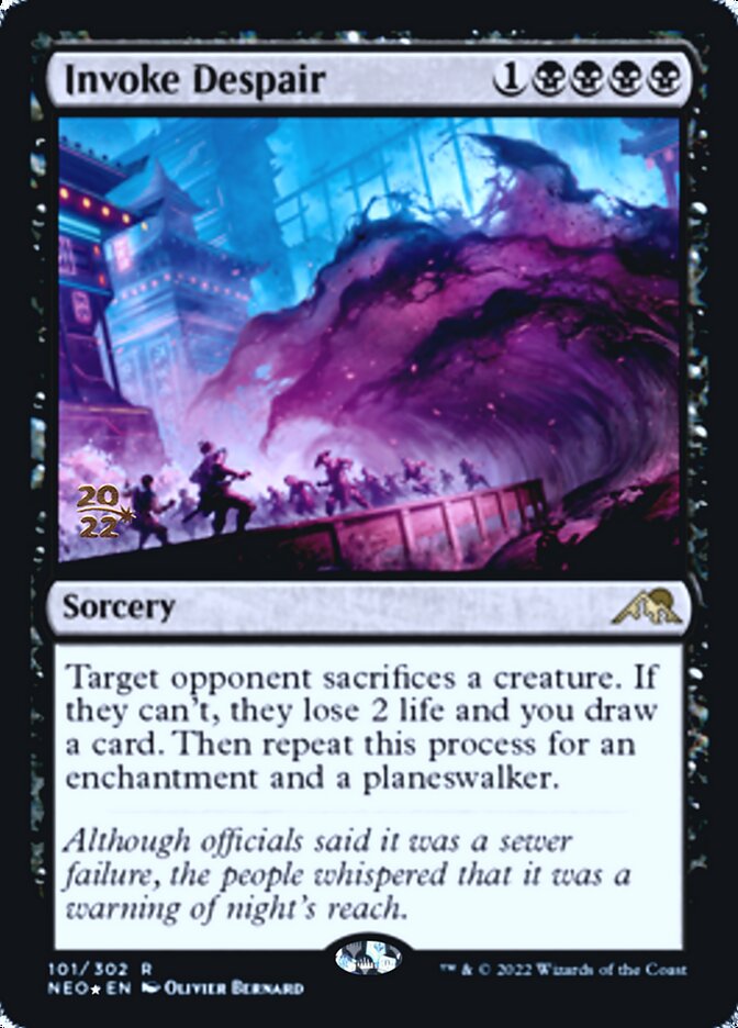 Invoke Despair [Kamigawa: Neon Dynasty Prerelease Promos] Magic: The Gathering