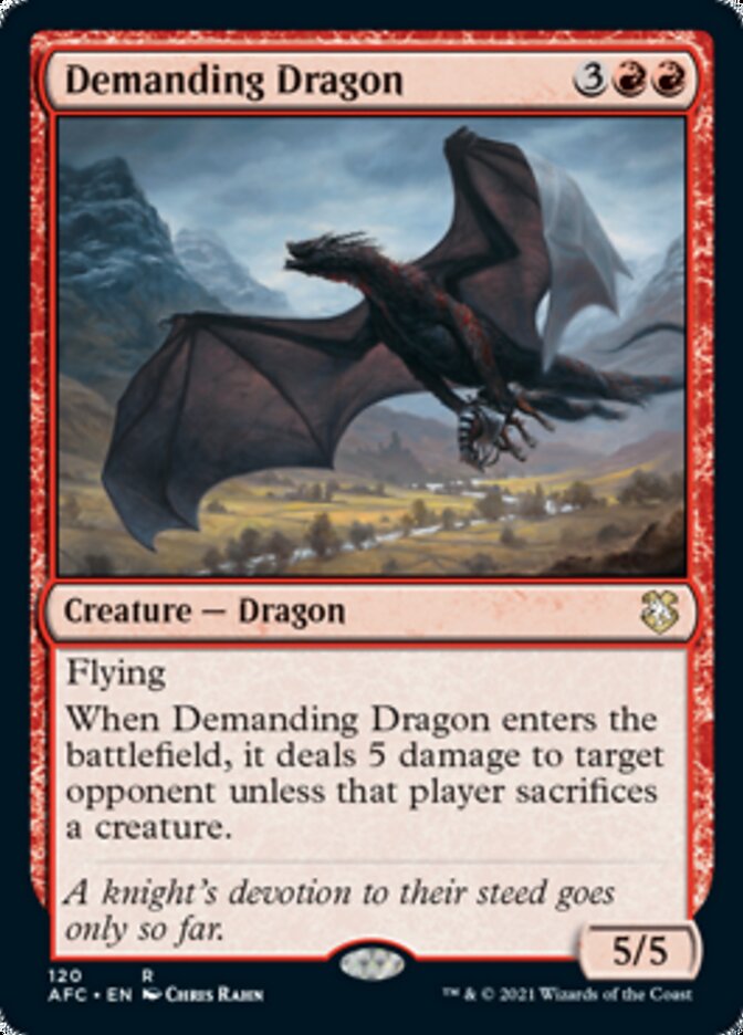 Demanding Dragon [Dungeons & Dragons: Adventures in the Forgotten Realms Commander] Magic: The Gathering