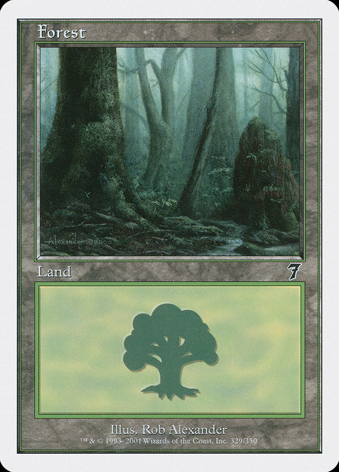 Forest (329) [Seventh Edition] Magic: The Gathering