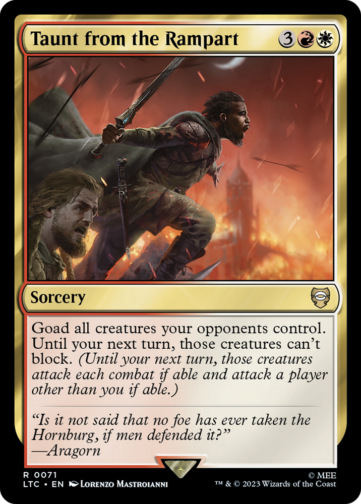 Taunt from the Rampart [The Lord of the Rings: Tales of Middle-Earth Commander] Magic: The Gathering