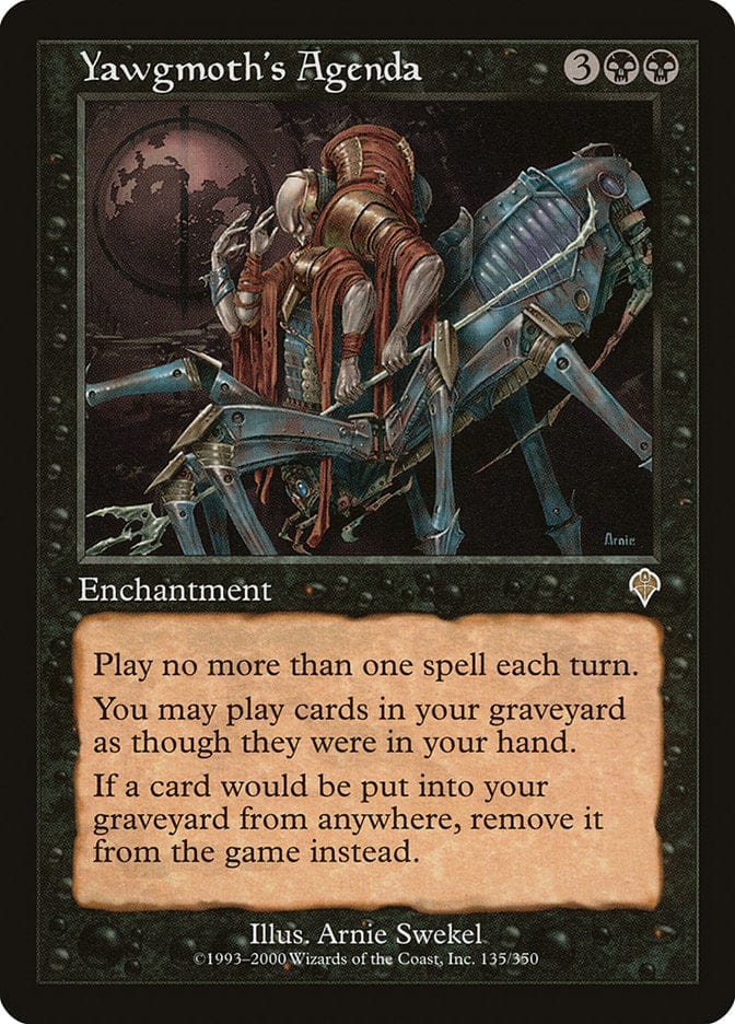 Yawgmoth's Agenda [Invasion] Magic: The Gathering
