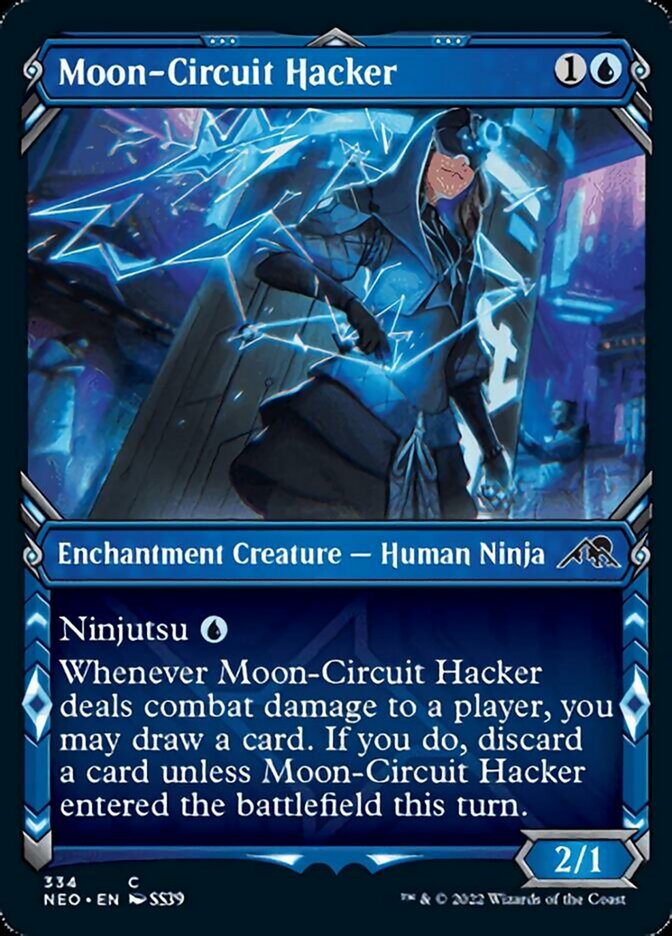 Moon-Circuit Hacker (Showcase Ninja) [Kamigawa: Neon Dynasty] Magic: The Gathering