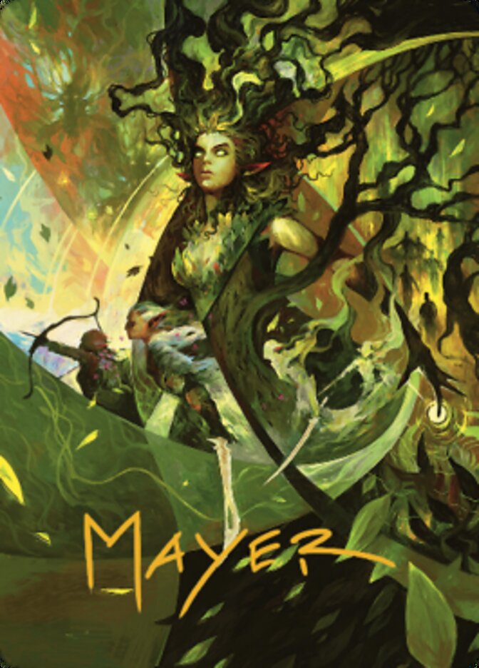 Titania's Command Art Card (Gold-Stamped Signature) [The Brothers' War Art Series] Magic: The Gathering