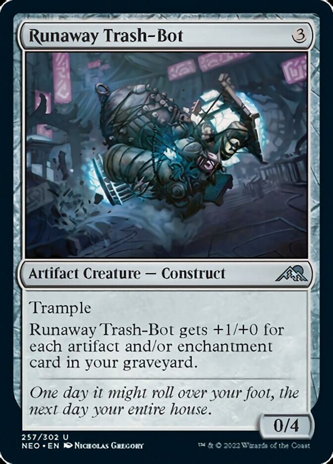 Runaway Trash-Bot [Kamigawa: Neon Dynasty] Magic: The Gathering