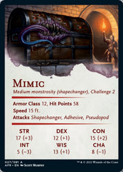 Mimic Art Card [Dungeons & Dragons: Adventures in the Forgotten Realms Art Series] Magic: The Gathering