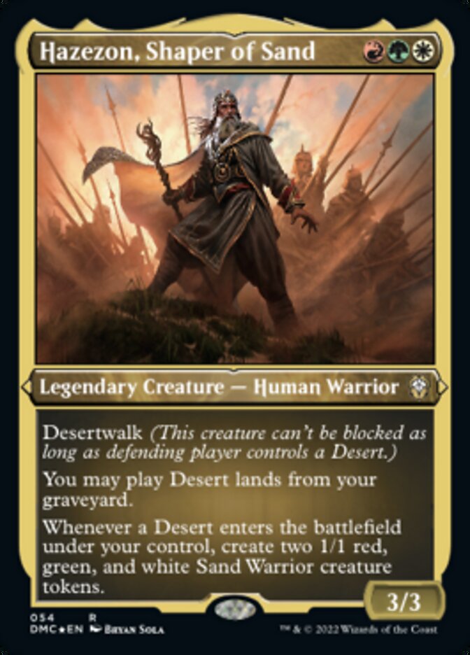Hazezon, Shaper of Sand (Foil Etched) [Dominaria United Commander] Magic: The Gathering