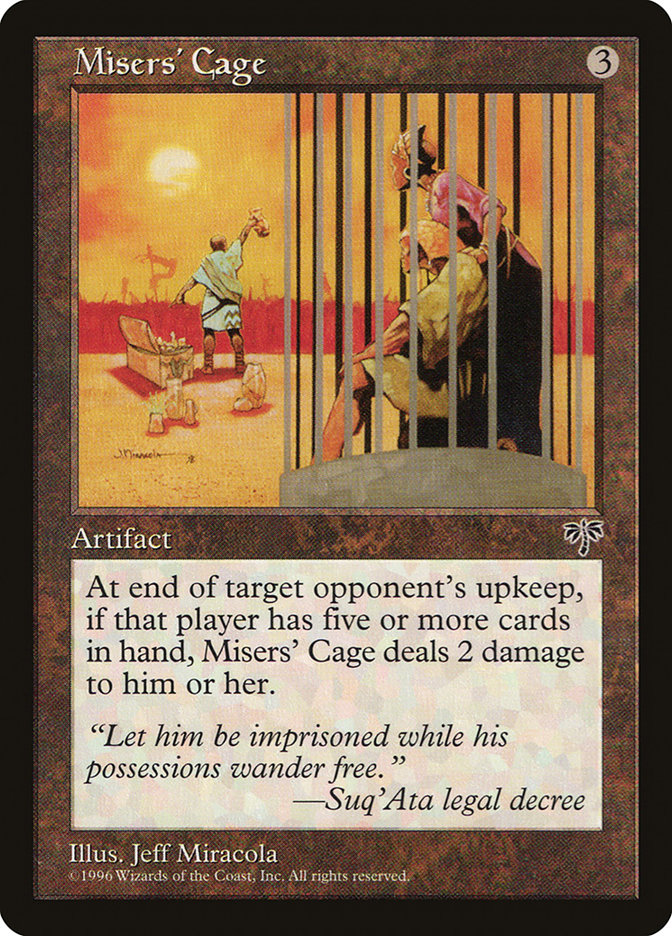 Misers' Cage [Mirage] Magic: The Gathering