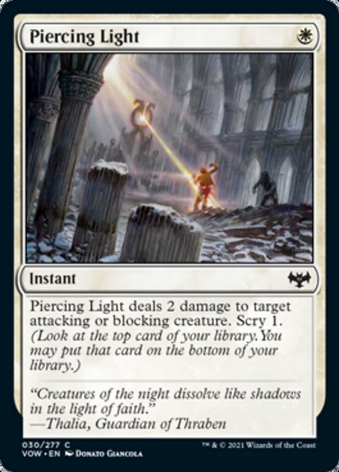 Piercing Light [Innistrad: Crimson Vow] Magic: The Gathering